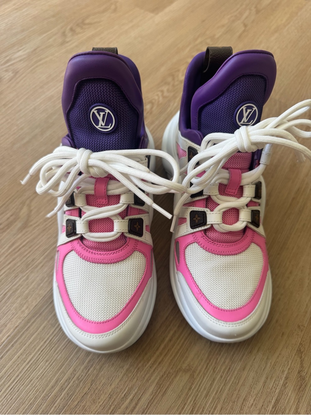 Louis Vuitton Women’s Pink, Purple & White Archlight Sneakers